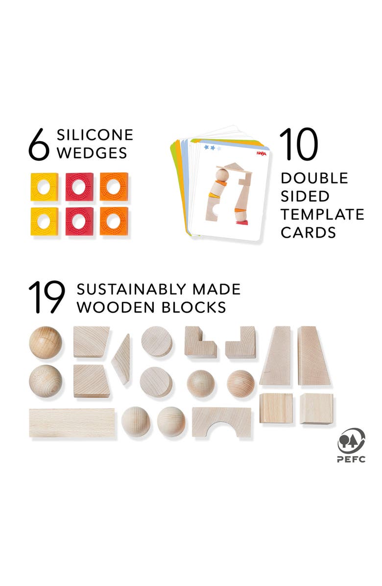 HABA Teetering Towers Arranging Blocks, Alternate, color, 