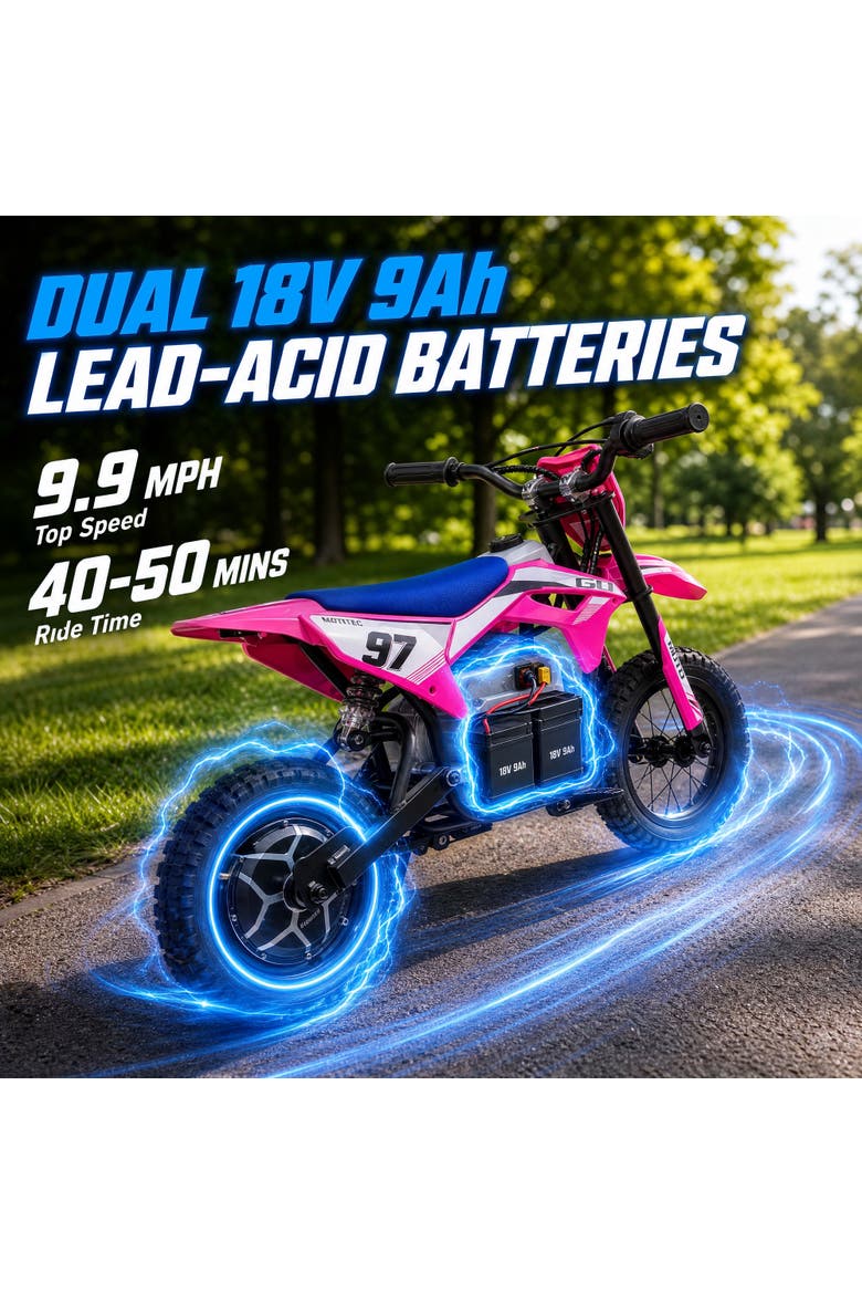 Electric Dirt Bike with Brushless Motor, Alternate, color, Pink