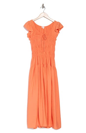 BLU PEPPER BLU PEPPER SHIRRED MAXI DRESS