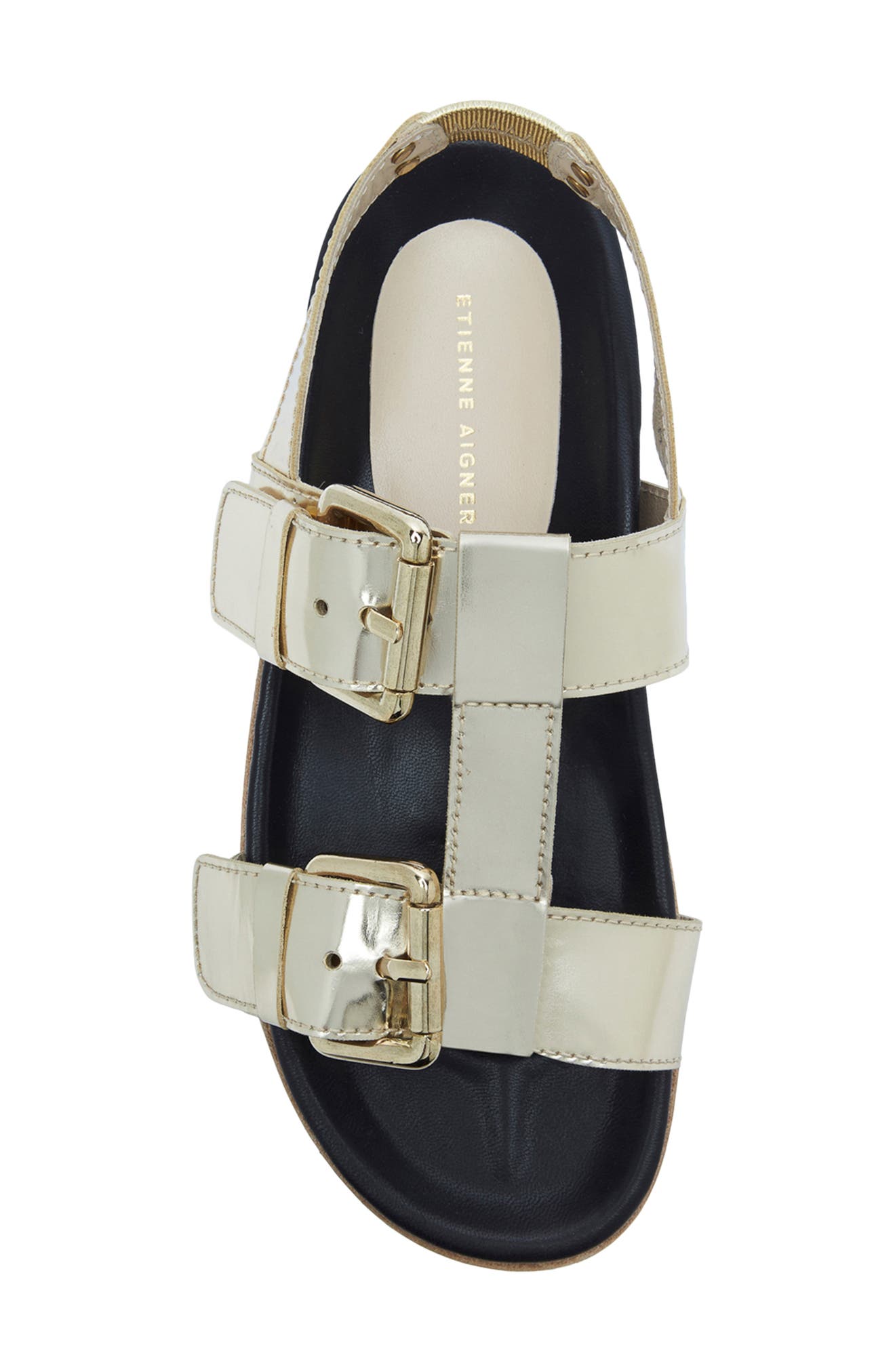 Axel Double Buckle Sandal, Alternate, color, GOLD