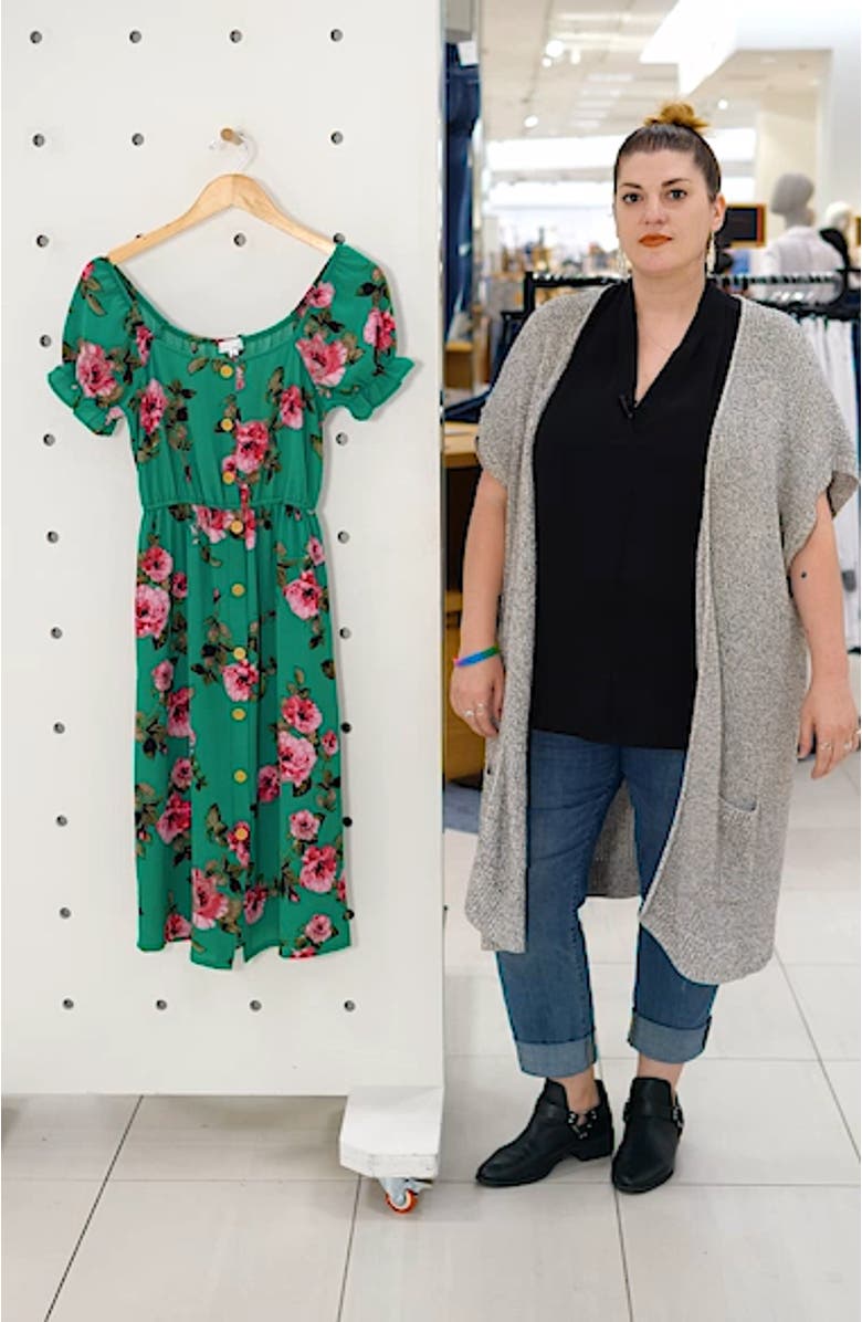 Floral Off the Shoulder Dress, sales video thumbnail