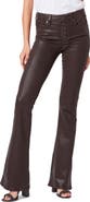 PAIGE Lou Lou Exposed Button High Waist Flare Jeans