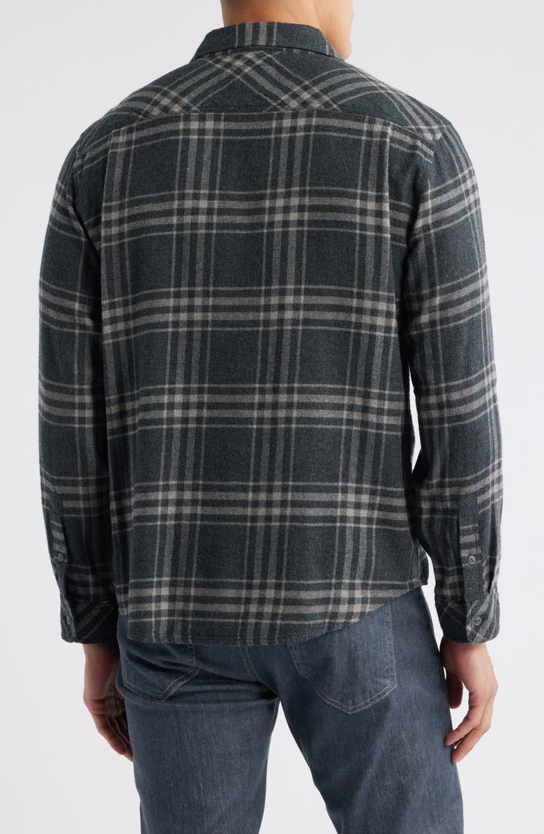 Rails Lennox Plaid Flannel Button-Up Shirt, Alternate, color, Charcoal Wraith