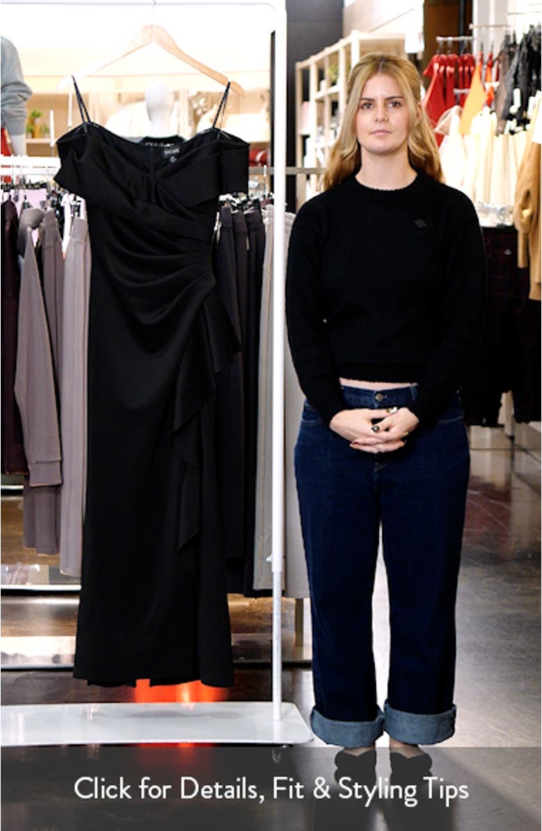 Off the Shoulder Scuba Mermaid Gown, sales video thumbnail