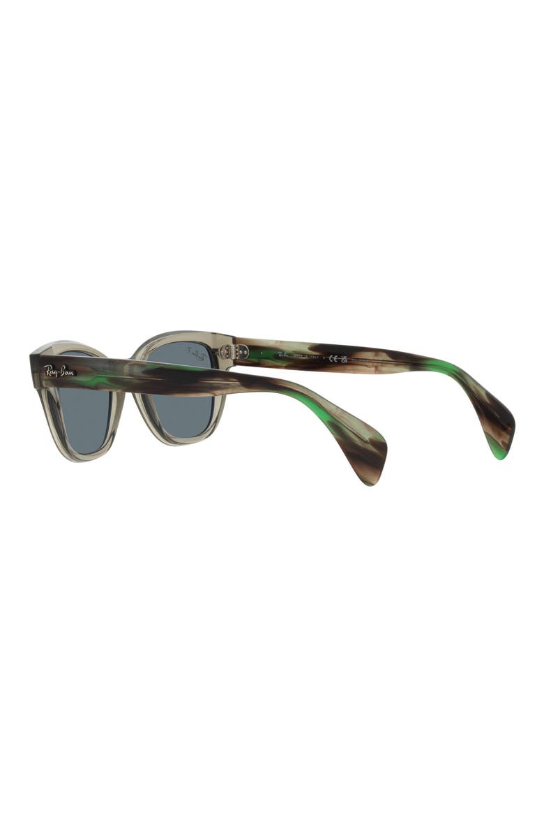 52mm Polarized Square Sunglasses, Alternate, color, TRANSPARENT GREEN