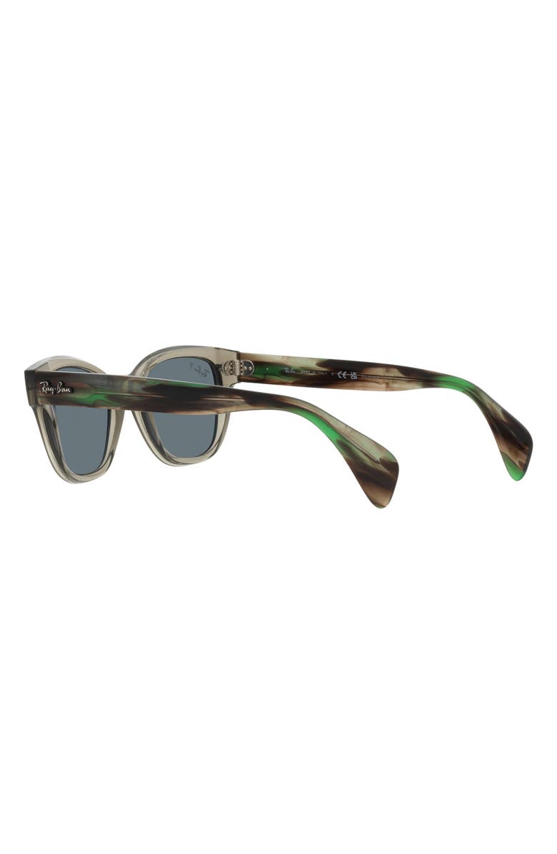 Ray-Ban 52mm Polarized Square Sunglasses, Alternate, color, Transparent Green