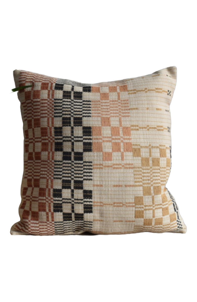 Heirloom Naga Lanjon Handwoven Pillow - Cover + Insert, Alternate, color, Brown