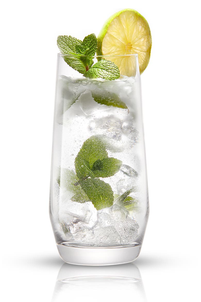 Gwen Crystal Highball Drinking Glass - Set of 4, Main, color, NO COLOR