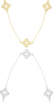 Adornia Set of 2 Renaissance Clover Station Necklaces