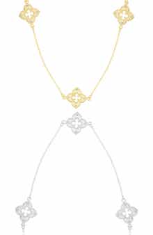 Adornia Set of 2 Renaissance Clover Station Necklaces