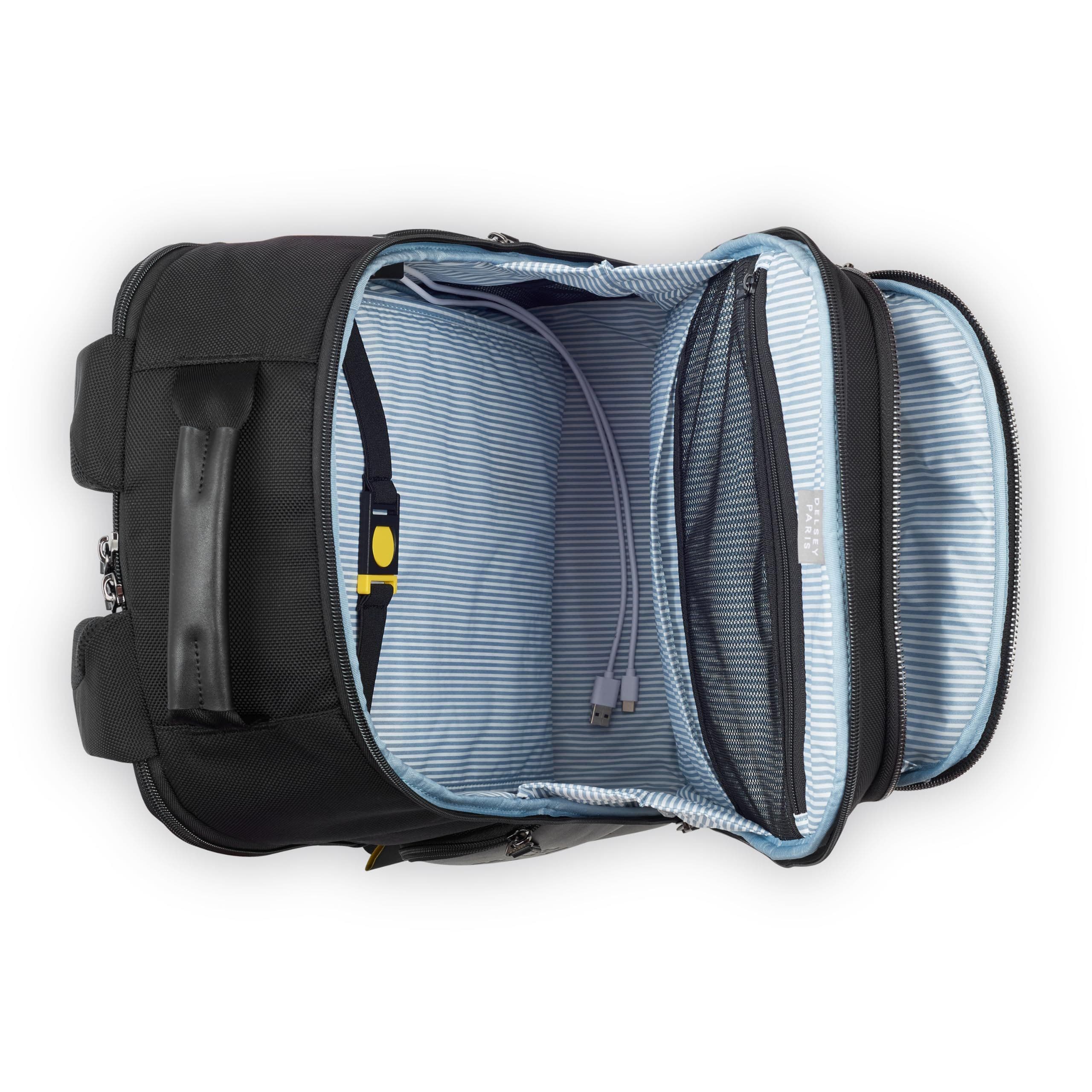 Delsey Paris Wagram Laptop Travel Backpack with 15.6" Laptop Sleeve, Alternate, color, Black