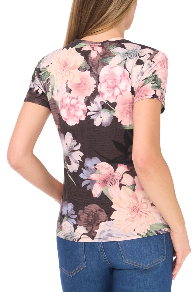 Amira Floral Print Top, Alternate, color, CORAL PINK