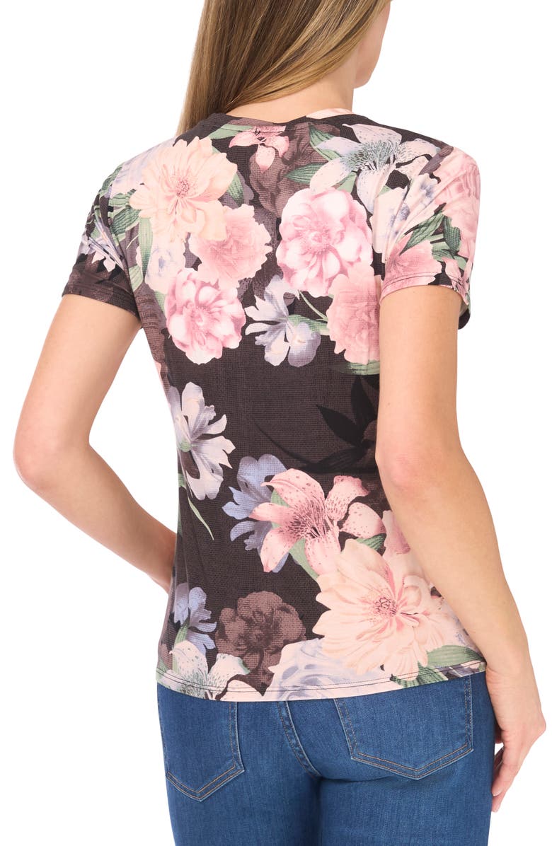 Ted Baker Amira Floral Print Top, Alternate, color, Coral Pink