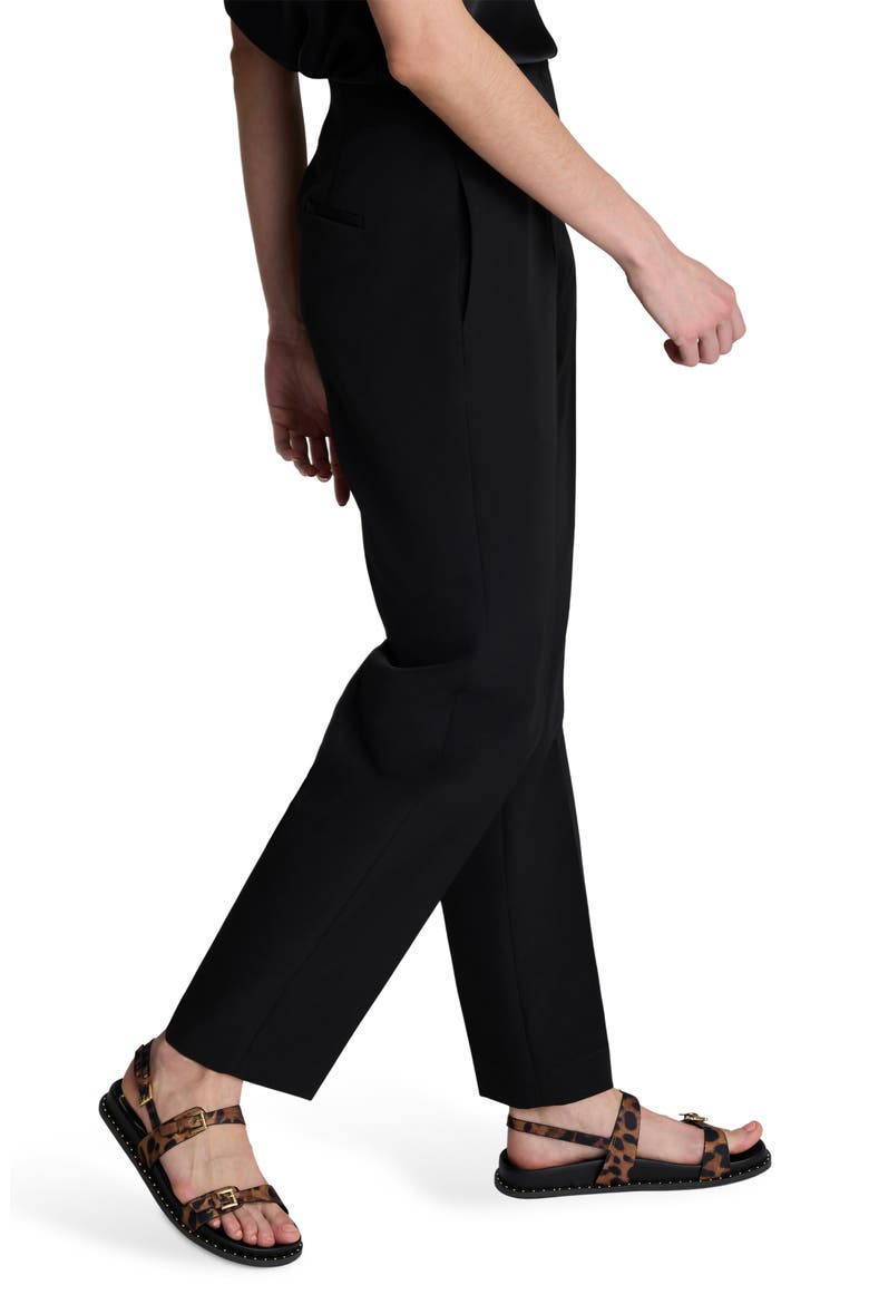 Luxe Twill Straight Leg Pants, Alternate, color, BLACK