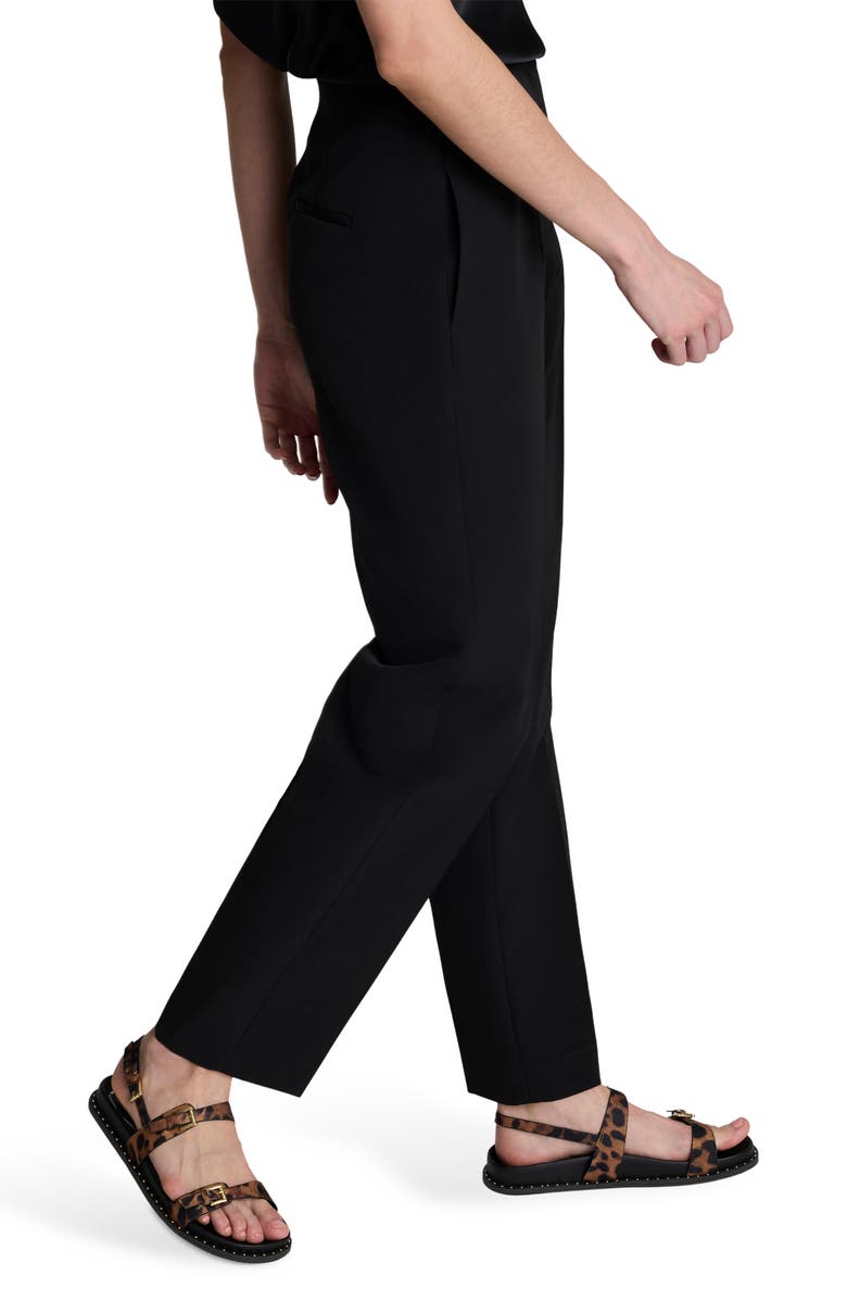 Kenneth Cole Luxe Twill Straight Leg Pants, Alternate, color, Black