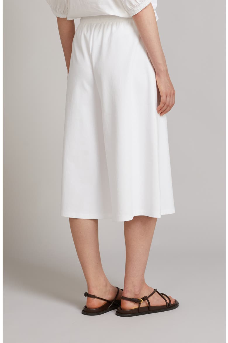 Crop Wide Leg Jersey Pants, Alternate, color, OPTICAL WHITE