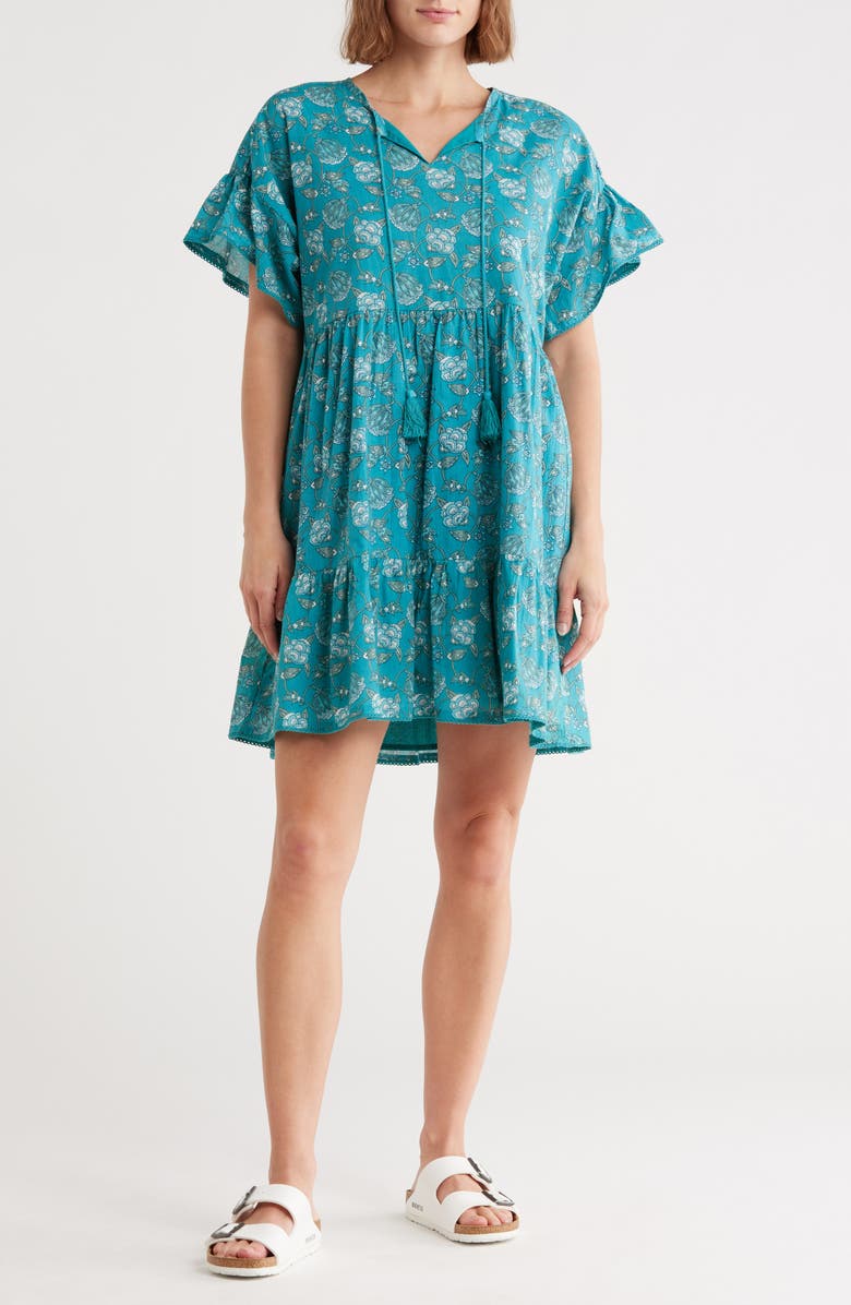 Maisie Yessie Floral Cotton Babydoll Dress, Main, color,