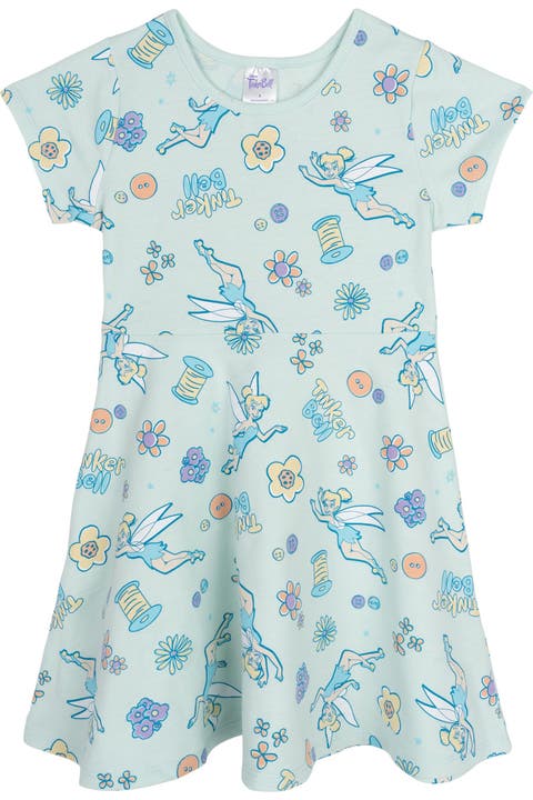 Peter Pan Tinker Bell Short Sleeve Skater Dress