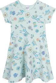 Disney Peter Pan Tinker Bell Short Sleeve Skater Dress