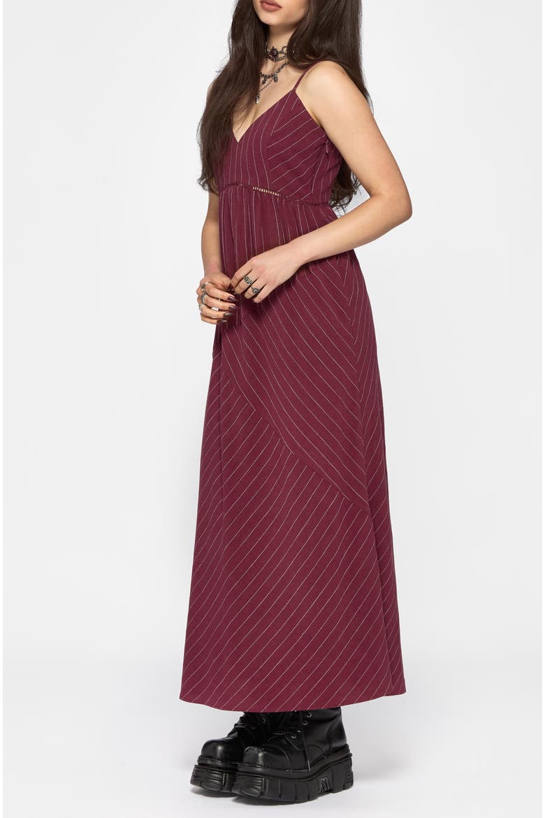 Rue Stripe Voile Cami Maxi Dress, Alternate, color, Burgundy