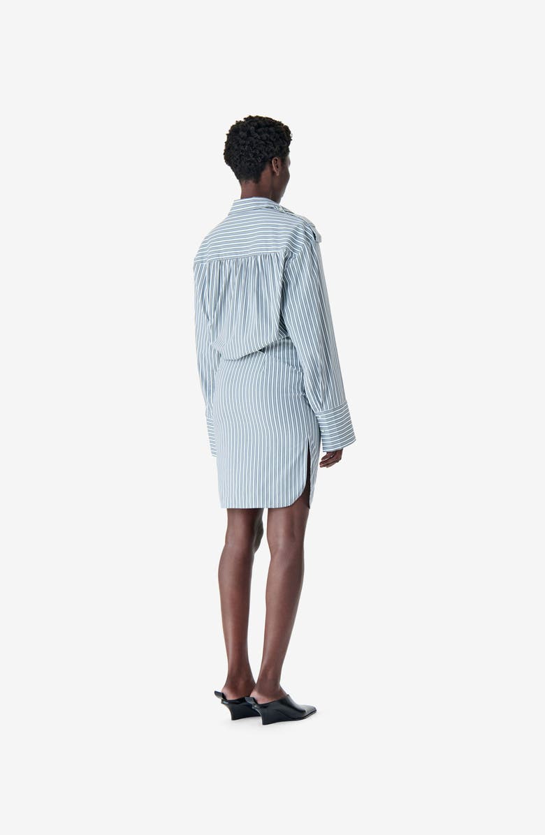IRO Lazul Poplin Shirt Dress, Alternate, color, Ocean Stripes
