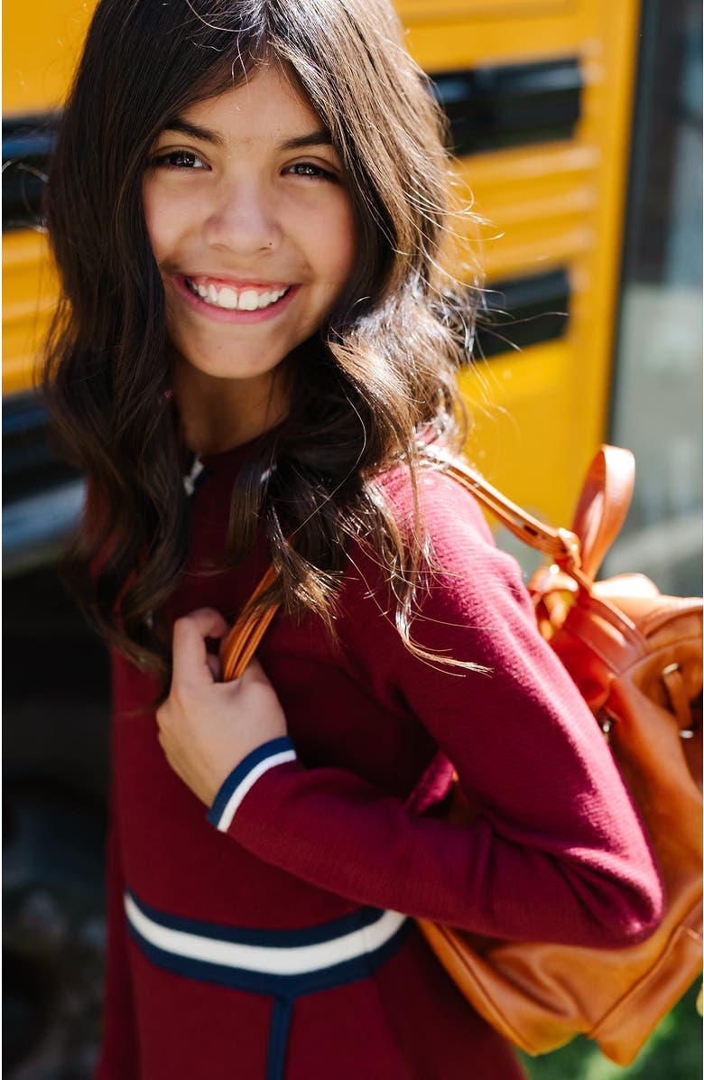 Hope & Henry Girls' Organic Henley Sweater Dress, Kids, Alternate, color, 