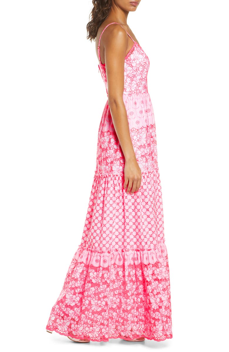 Lilly Pulitzer<sup>®</sup> Lily Pulitzer<sup>®</sup> Kyla Embroidered Eyelet Sleeveless Maxi Dress, Alternate, color, 