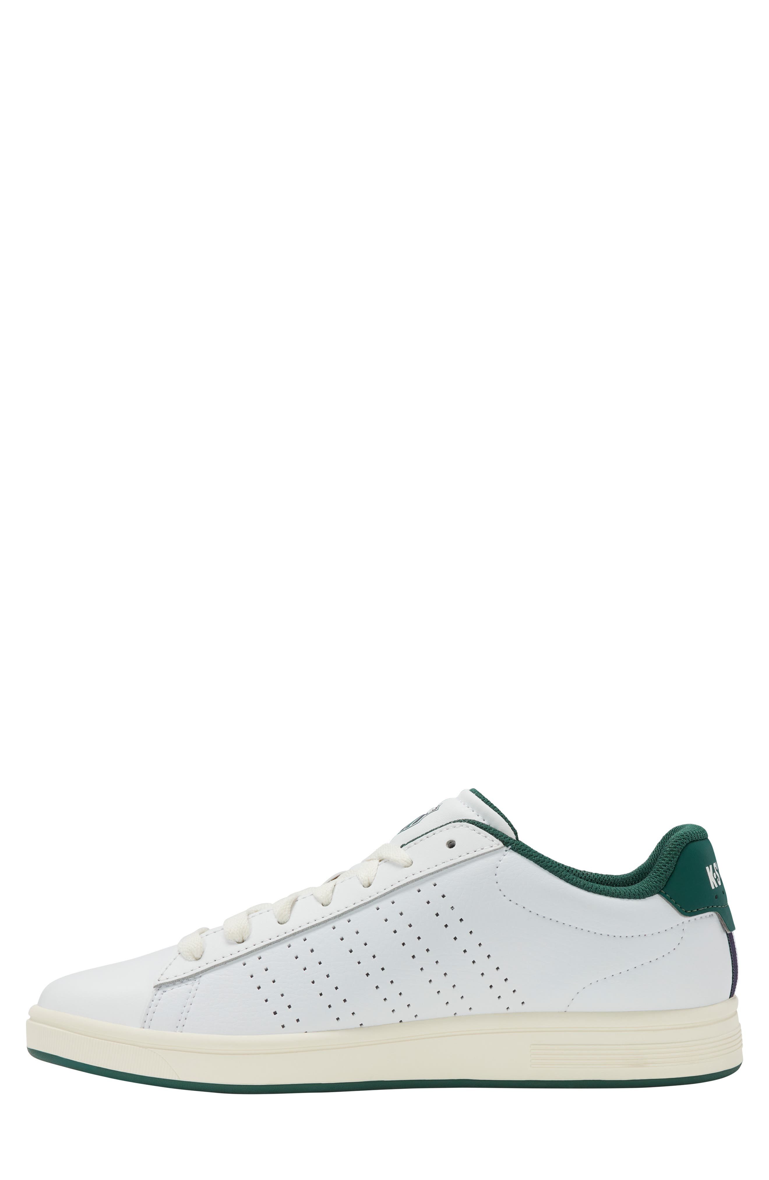 K-Swiss Court Base II Sneaker, Alternate, color, White/ Posy Green