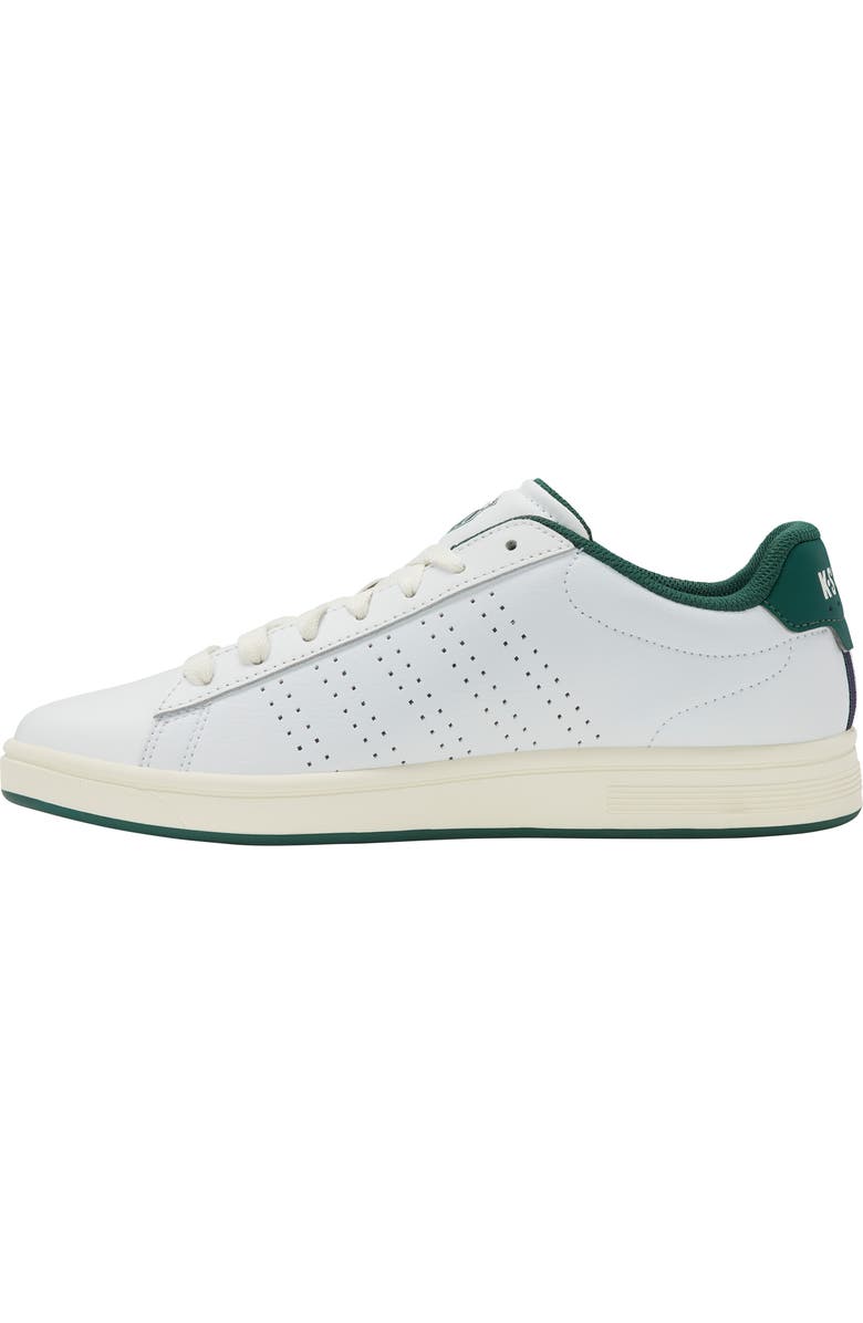 K-Swiss Court Base II Sneaker, Alternate, color, White/ Posy Green