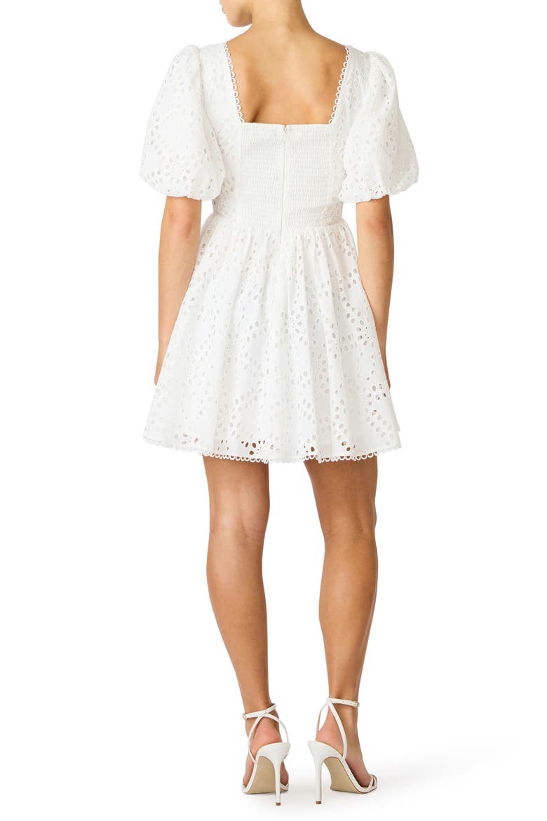 Briana Eyelet Embroidery Minidress, Alternate, color, ANTIQUE
