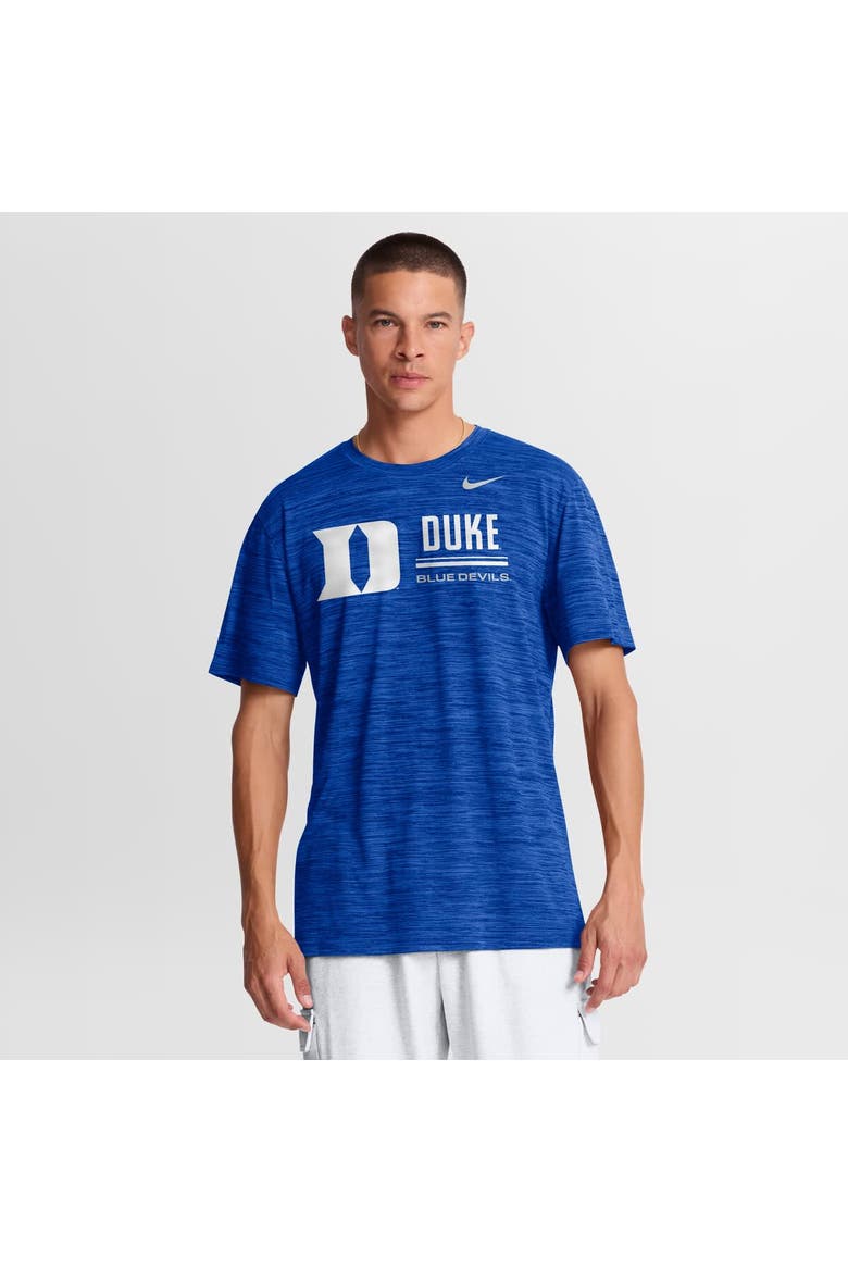 Men's Nike Royal Duke Blue Devils Sideline Velocity Dri-FIT T-Shirt, Main, color, Royal