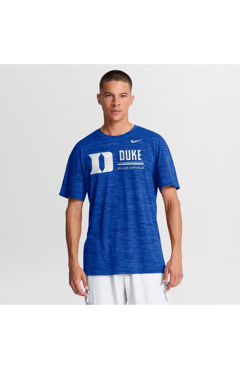 Nike Men's Nike Royal Duke Blue Devils Sideline Velocity Dri-FIT T-Shirt, Main, color, Royal
