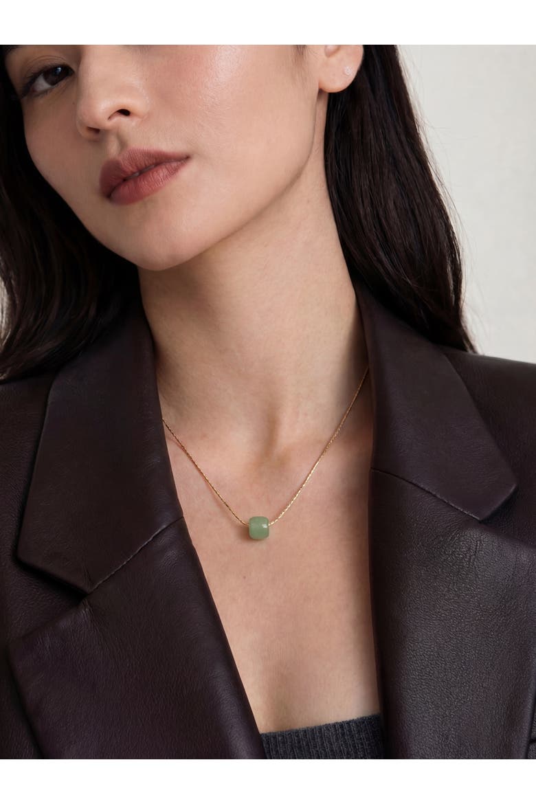 Beetle Green bead jade necklace, Alternate, color, Light green
