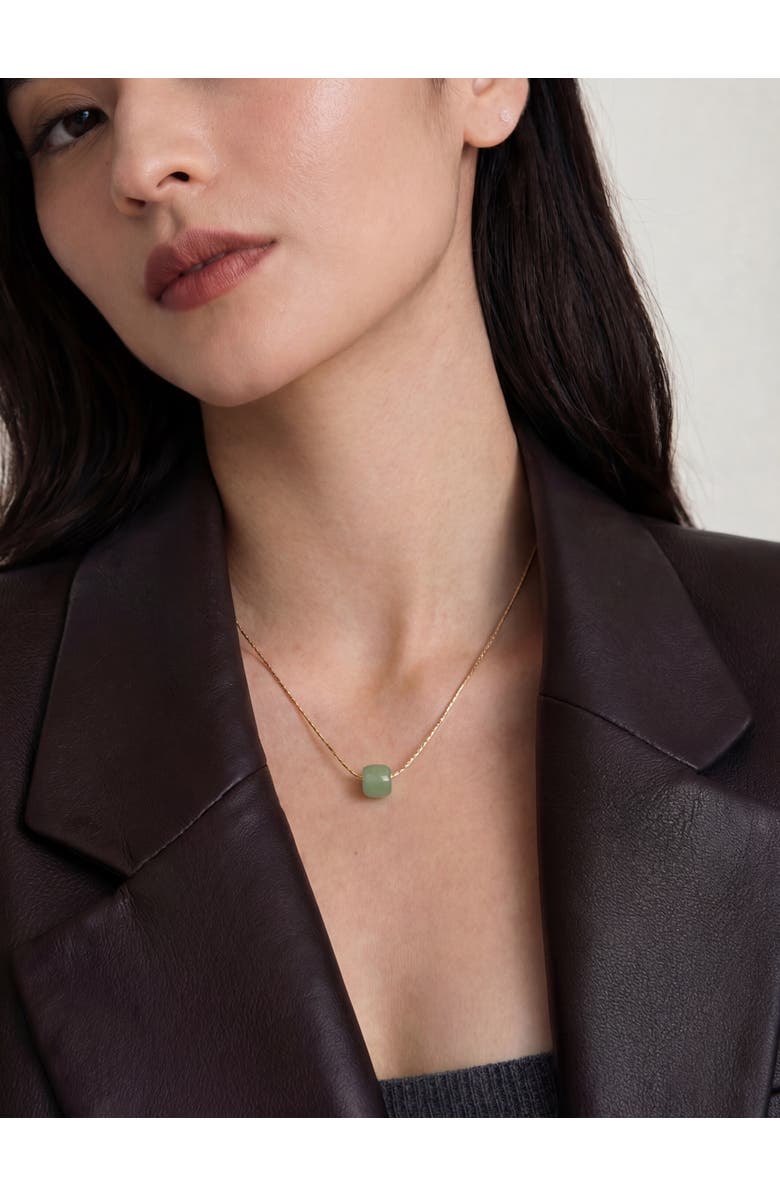 seree Beetle Green bead jade necklace, Alternate, color, 