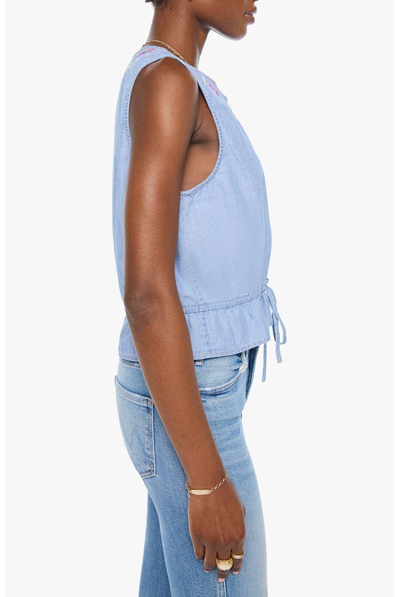 The Drawn Love Letter Embroidered Cotton Shirt, Alternate, color, INTUITION CHECK