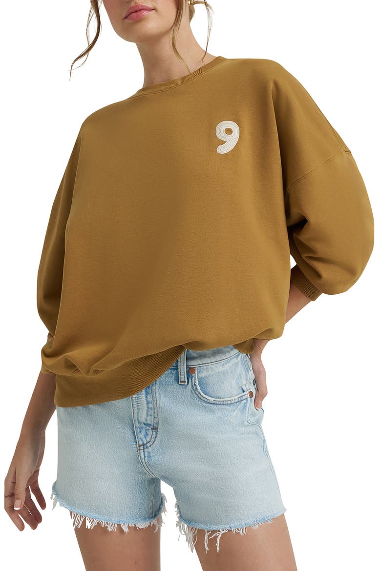 x Lainey Wilson Cotton Blend Sweatshirt, Main, color, BROWN