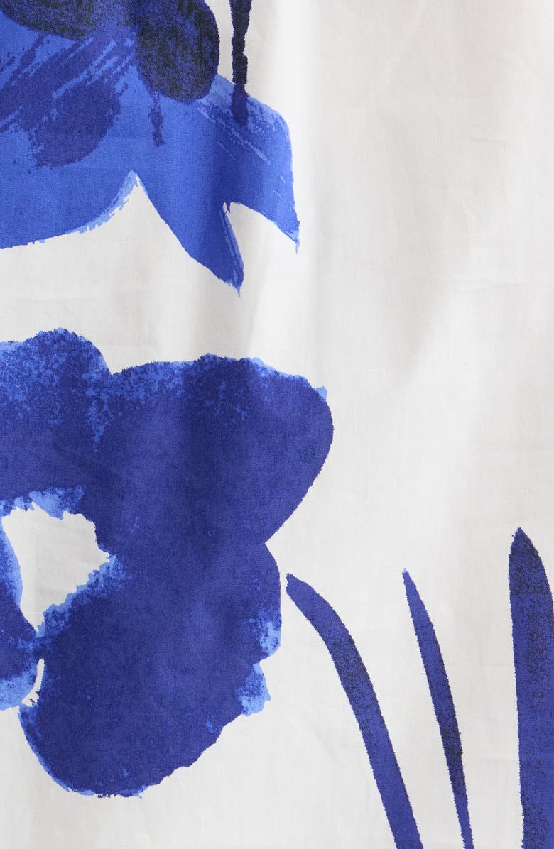 SUGARLIPS Neli Floral Split Neck Top, Alternate, color, White-Cobalt