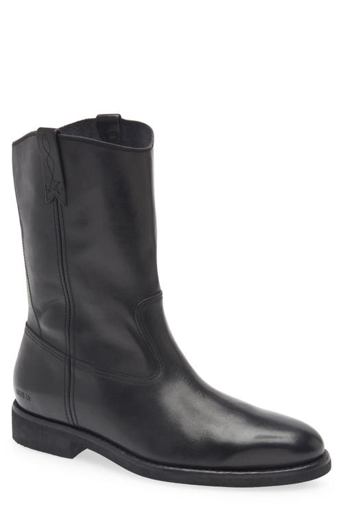 Golden Goose Biker Ankle Boots In Black Leather In Black