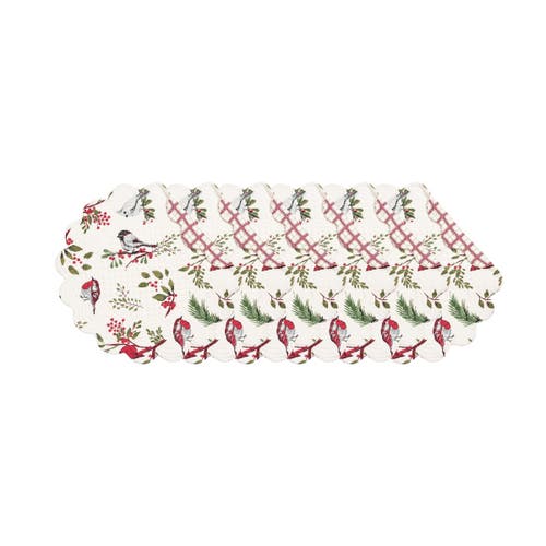 C & F Home C&f Home Sprig Birds Round Placemats Set Of 6, 17" In Multi
