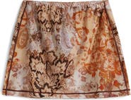 Desigual Textured Floral Pull-On Miniskirt
