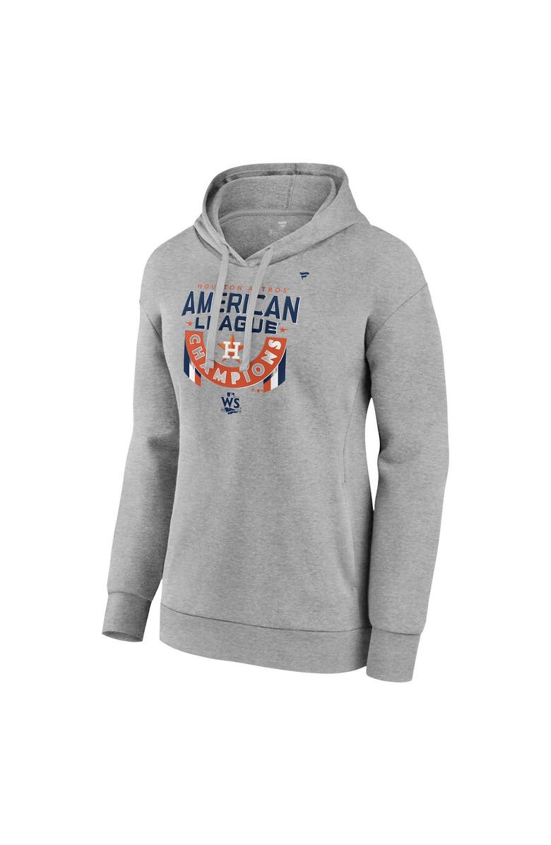 FANATICS Women's Fanatics Branded Heather Gray Houston Astros 2022 American League Champions Locker Room Pullover Hoodie, Alternate, color, Heather Gray