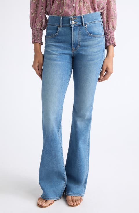 Beverly Mid Rise Skinny Flare Jeans