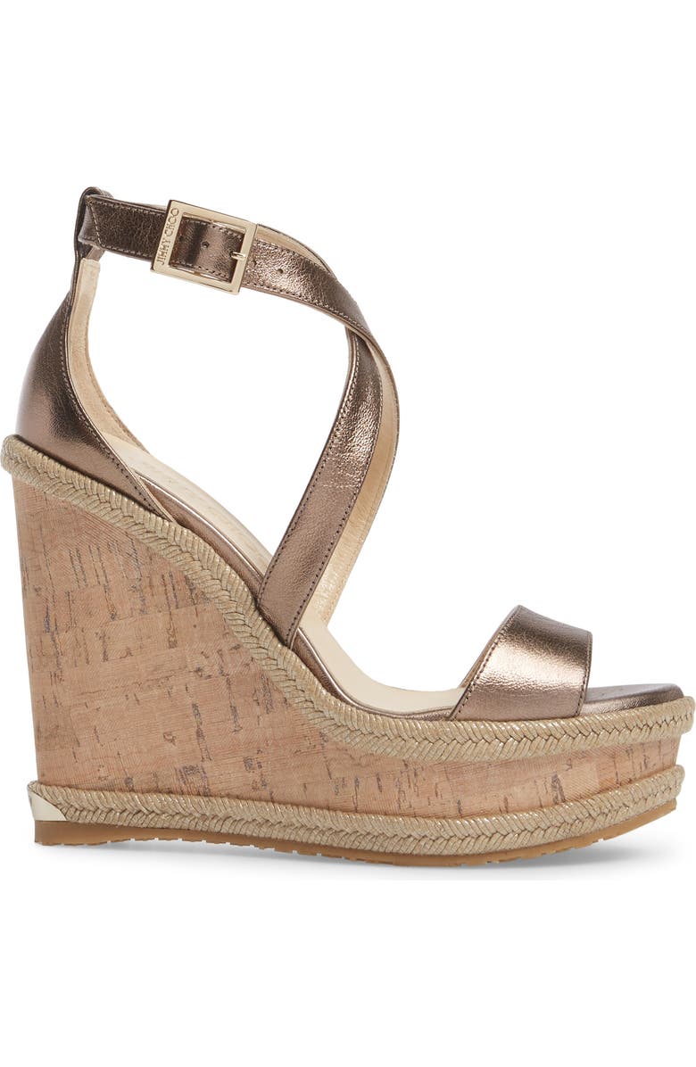 Jimmy Choo Portia Wedge Platform Sandal, Alternate, color,