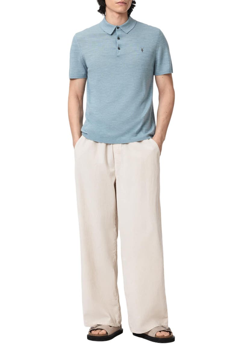 Mode Merino Wool Polo, Alternate, color, SALTON BLUE
