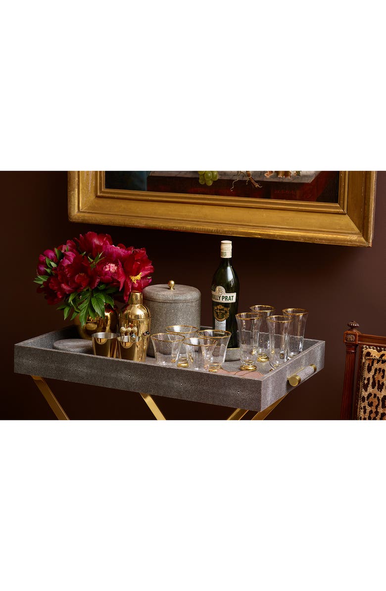 Aerin Shagreen Ice Bucket, Alternate, color, Chocolate