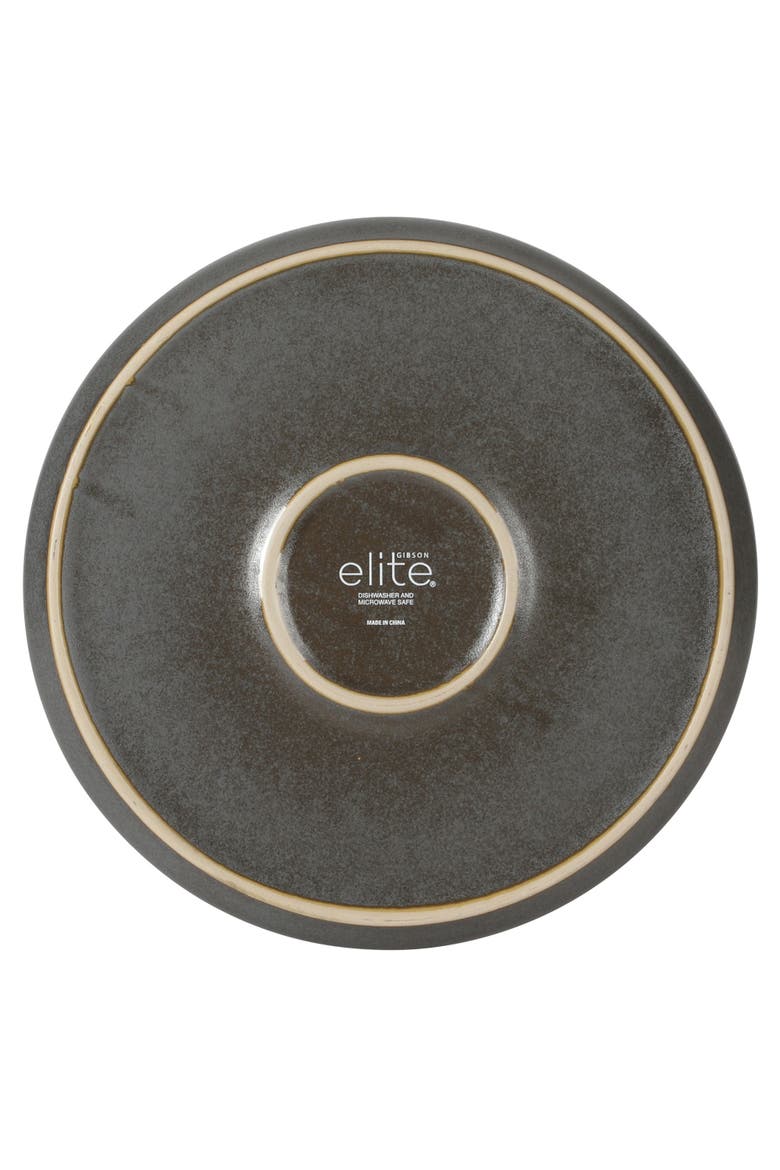 Coastal Forest 12-Piece Triple Reactive Glaze Stoneware Dinnerware Set, Alternate, color, Grey