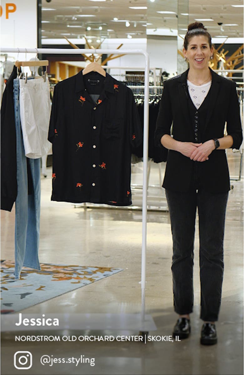 Eivissa Relaxed Fit Floral Short Sleeve Button-Up Camp Shirt, sales video thumbnail