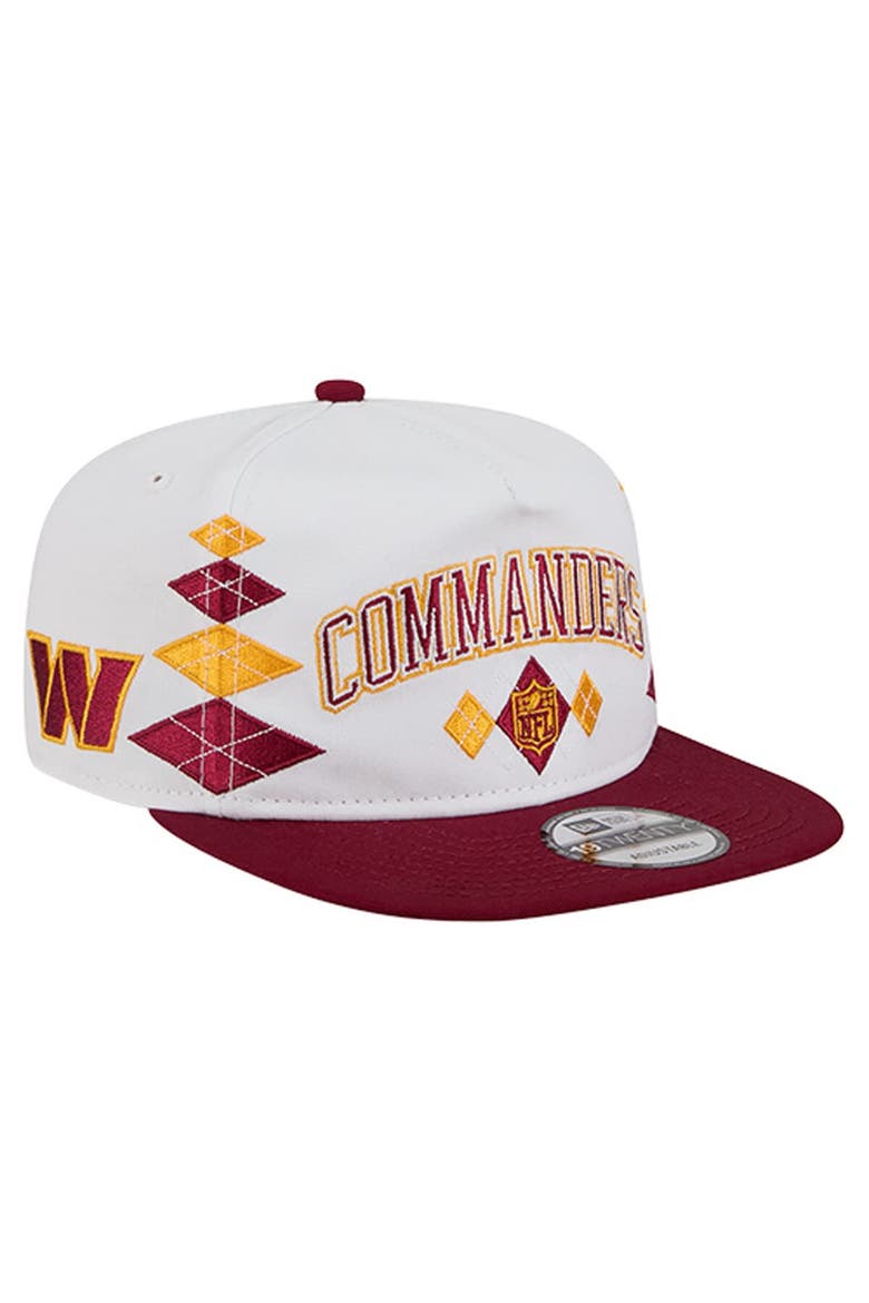 Men's New Era  White Washington Commanders Argyle 19TWENTY Adjustable Hat, Main, color, White