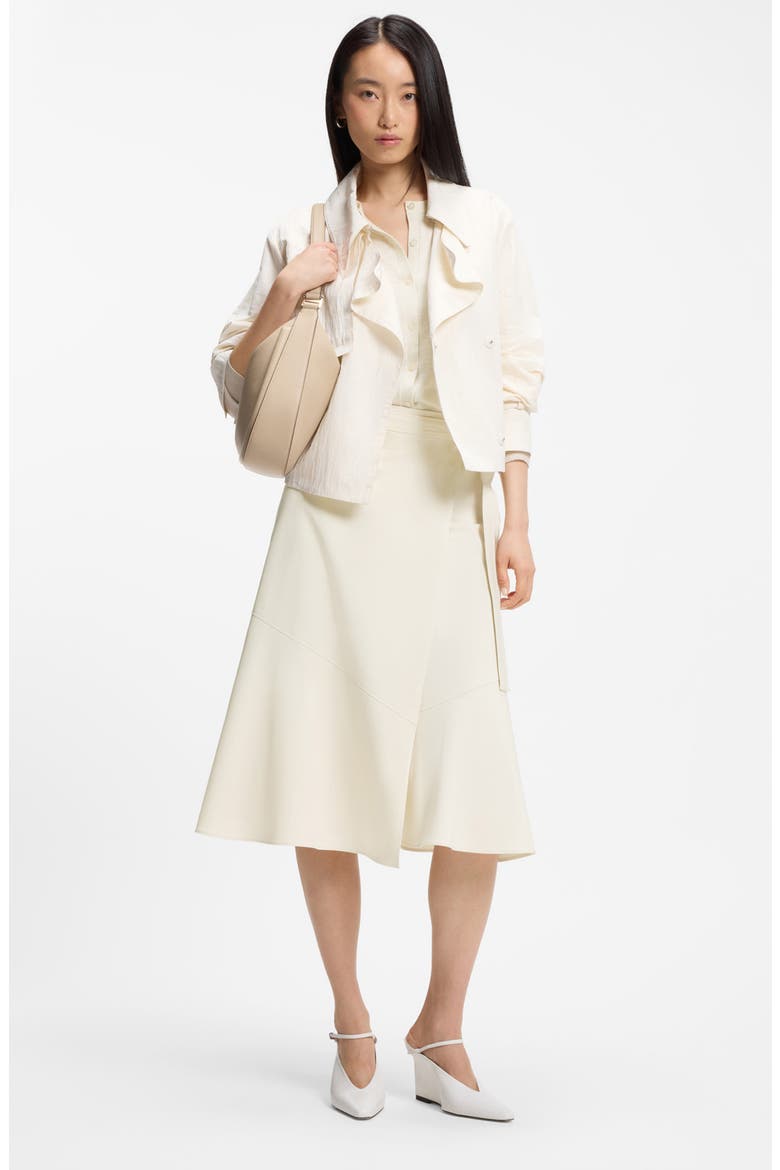 Vuleran Belted Stretch Cotton Midi Skirt, Alternate, color, LIGHT PUMICE