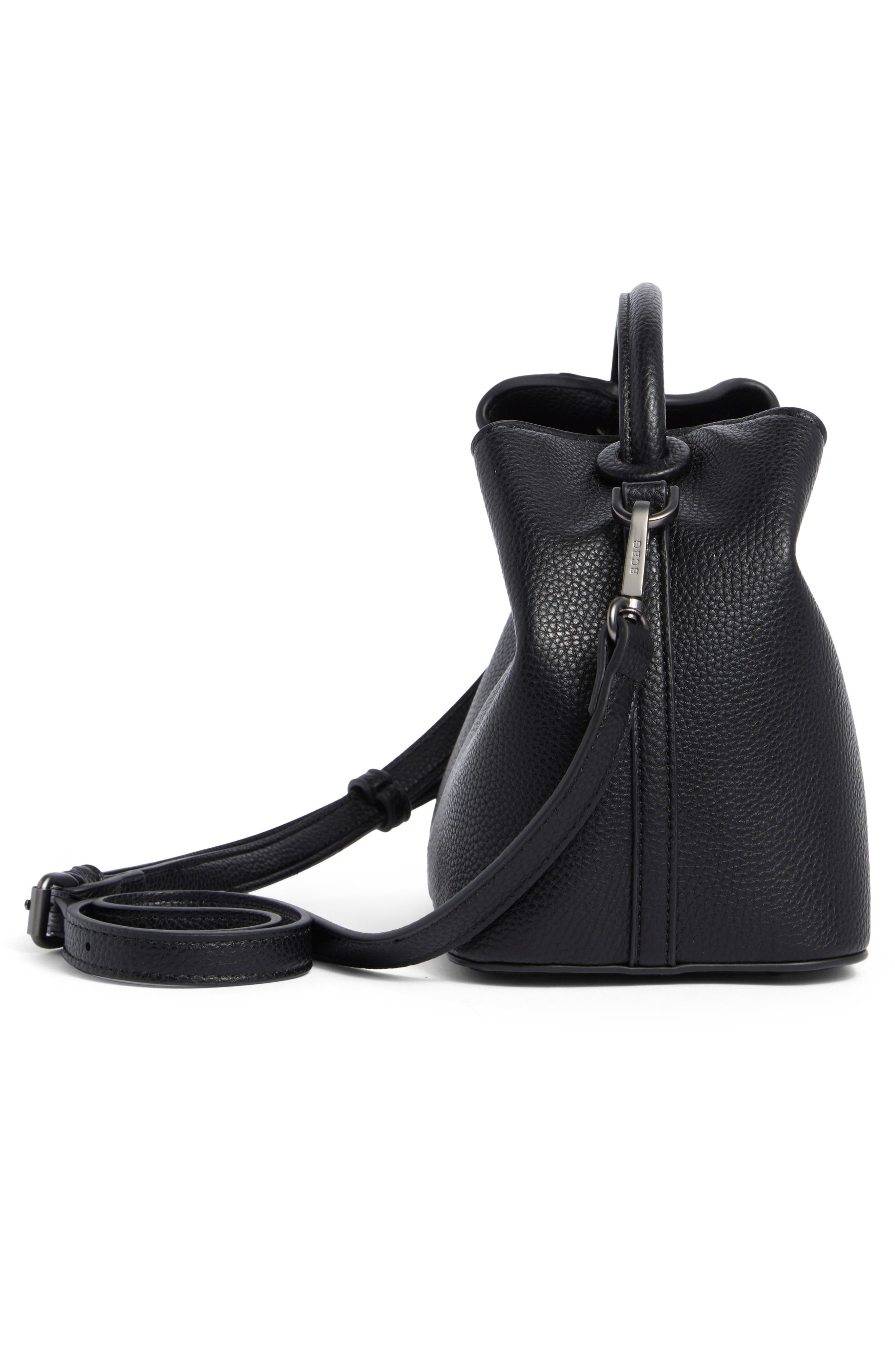 BCBG Circle Top Handle Clutch, Alternate, color, Black